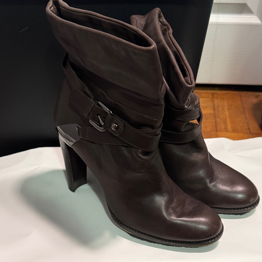 Stuart Weitzman Dark Brown Heeled Boots